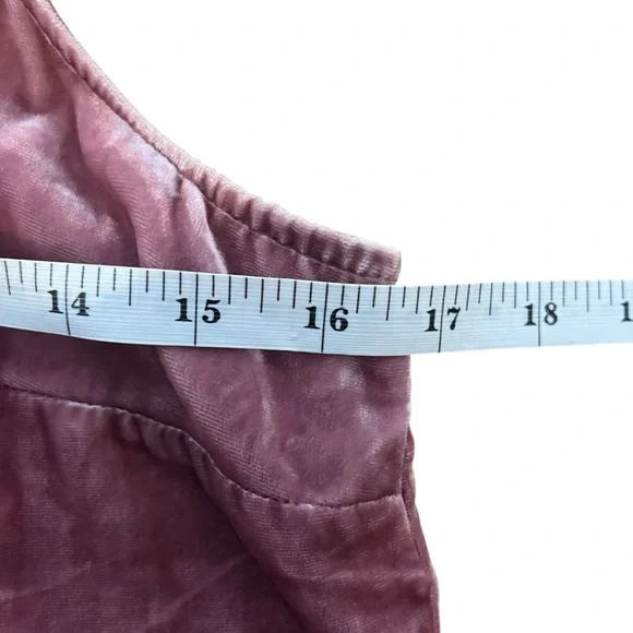 Maeve Anthropologie Pink Scalloped Velvet Cami Top Shirt Blouse XS - Picture 3 of 9